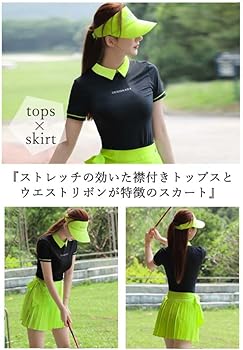 Amazon.co.jp: ゴルフウェア レディース 上下セット 半袖 襟付き Amazon.co.jp: ゴルフウェア レディース 上下セット 半袖 襟付き